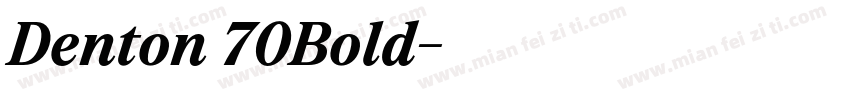 Denton 70Bold字体转换